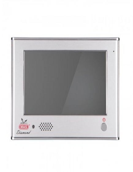 7 renkli TFT LCD dokunmatik ekran, 154mm x 85mm görünür alan 800x480 piksel ekran çözünürlüğü Handsfree kullanım Alüminyum gövdeli şık tasarım Farklı renk seçenekleri Açma/Kapama butonu dışında full dokunmatik Tüm ayarları ekran üzerinden yapabilme kolaylığı (zil sesi seçimi, ses seviyesi, kontrast, parlaklık, renk ayarları) Tek dokunuşla görüntü alma veya birden fazla kamera varsa kamera değiştirme Tek dokunuşla güvenliği yada görevliyi arama Kapı ile görüşme yapmadan kapıyı açabilme Kapı ile 